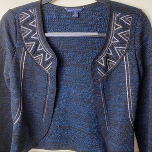 S American Eagle woven navy blazer